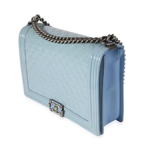 baby blue light blue chanel bag|chanel boyfriend bag.